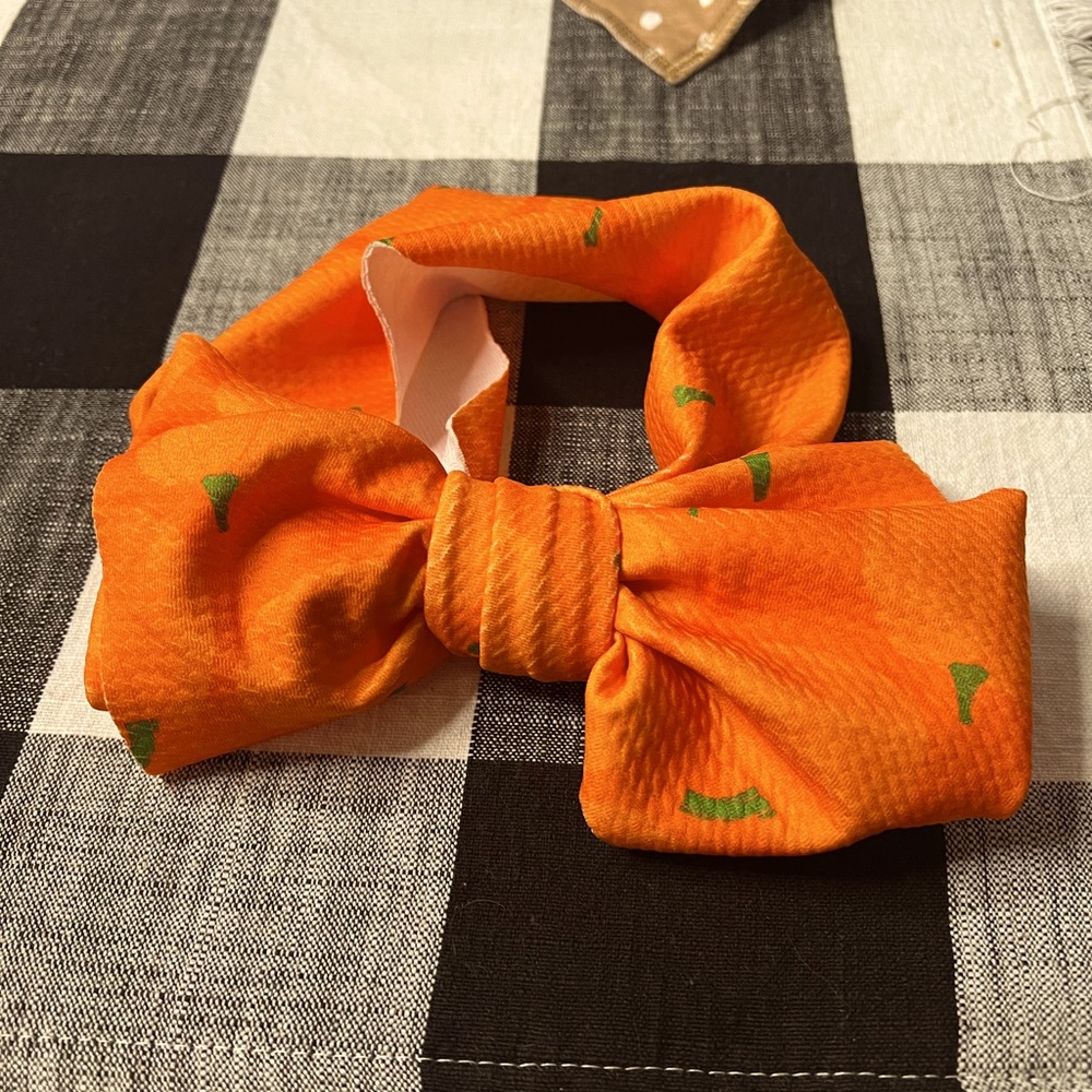 Pumpkin patch baby girl bow